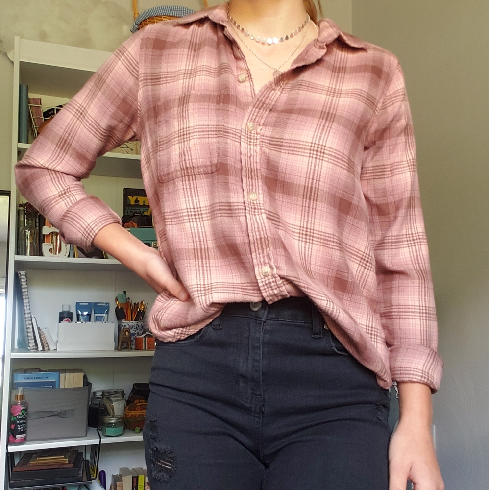 Pink American Eagle Flannel